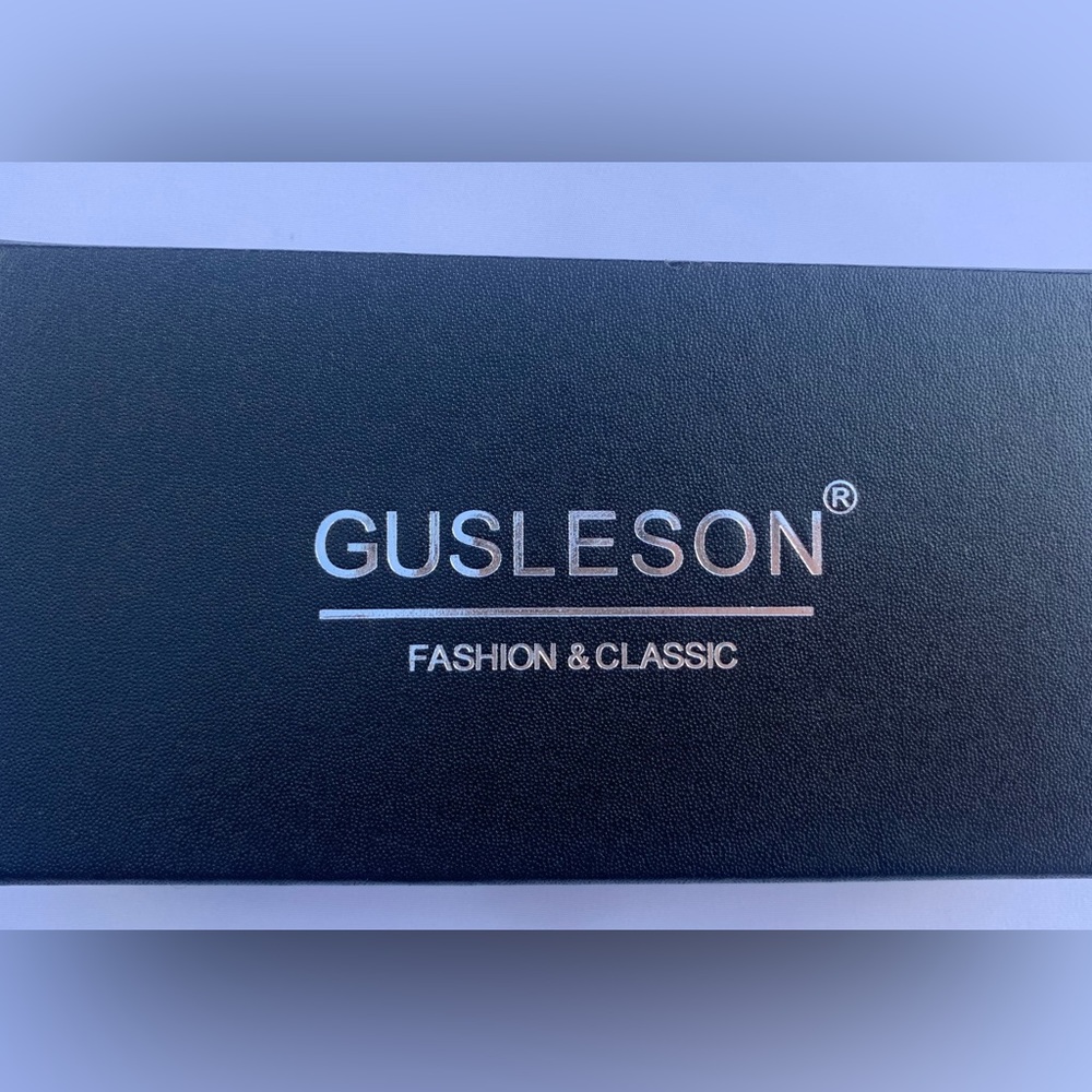 GUSLESON Mens Solid Color Double Fold Pre-tied Bow Tie